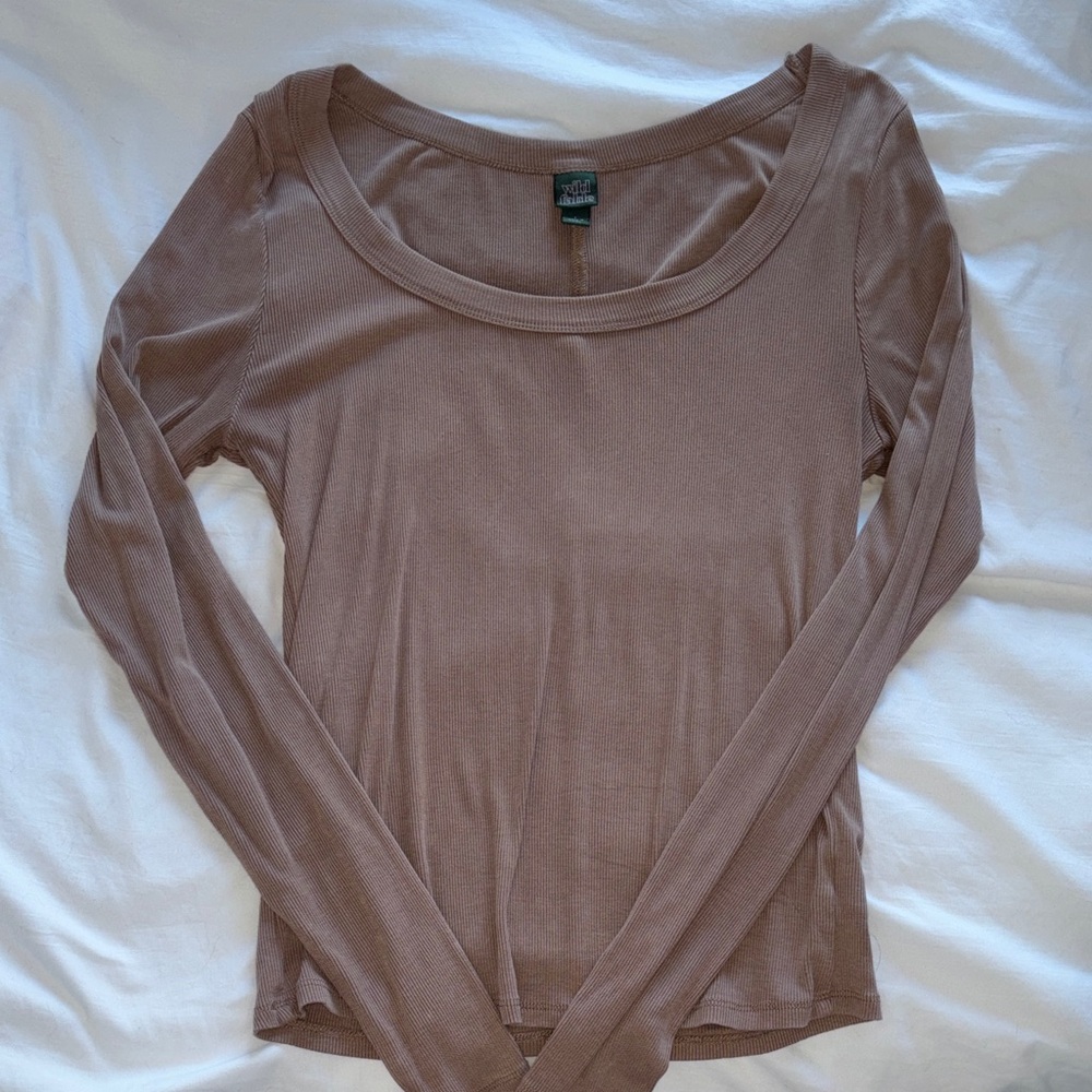 Wild Fable Long Sleeve Brown Top